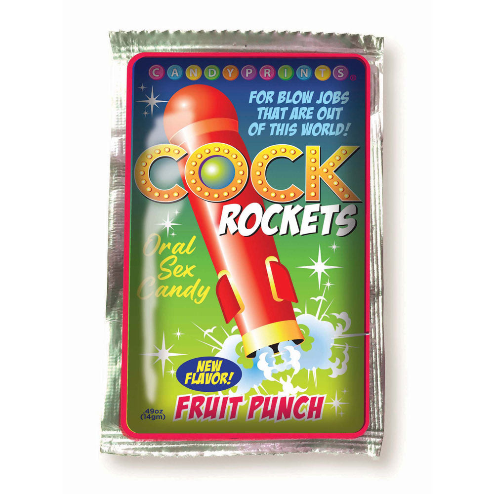 Cock Rockets Fruit Punch Flavoured Oral Sex Candy - 15 grams