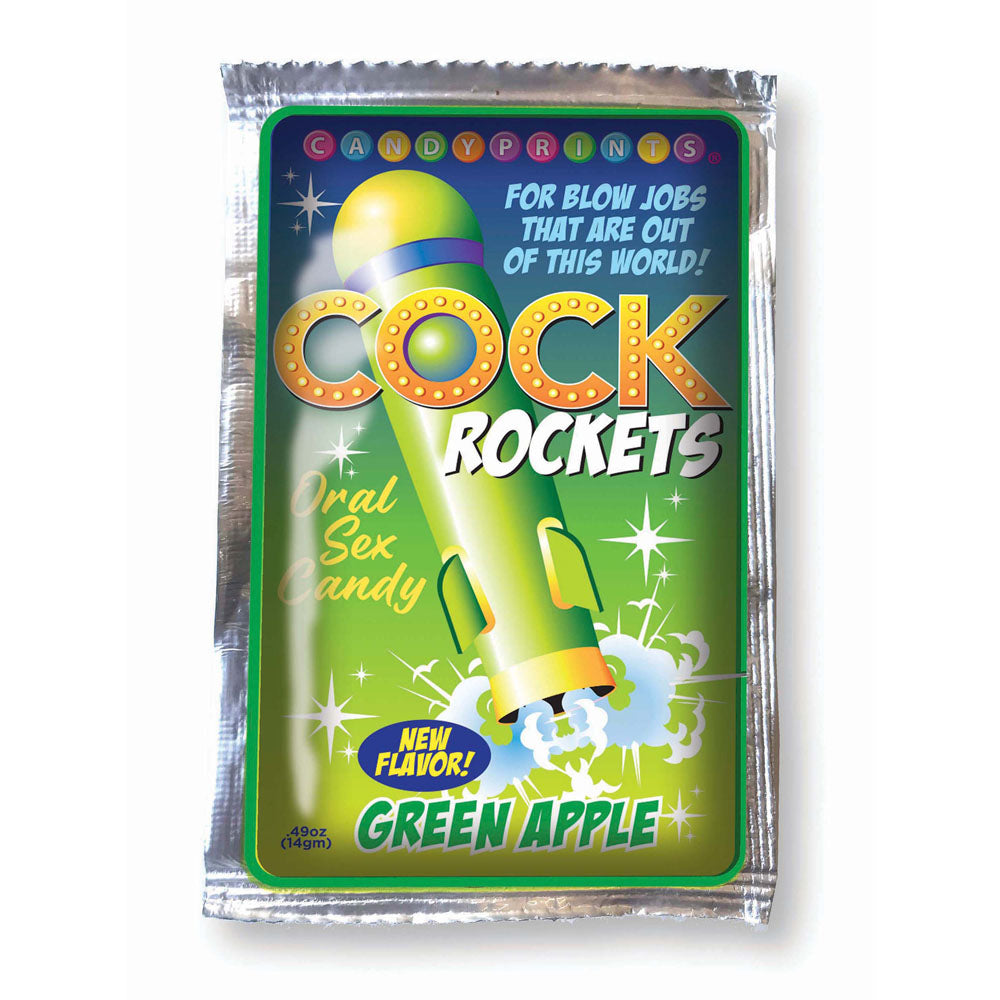 Cock Rockets Green Apple Flavoured Oral Sex Candy - 15 grams