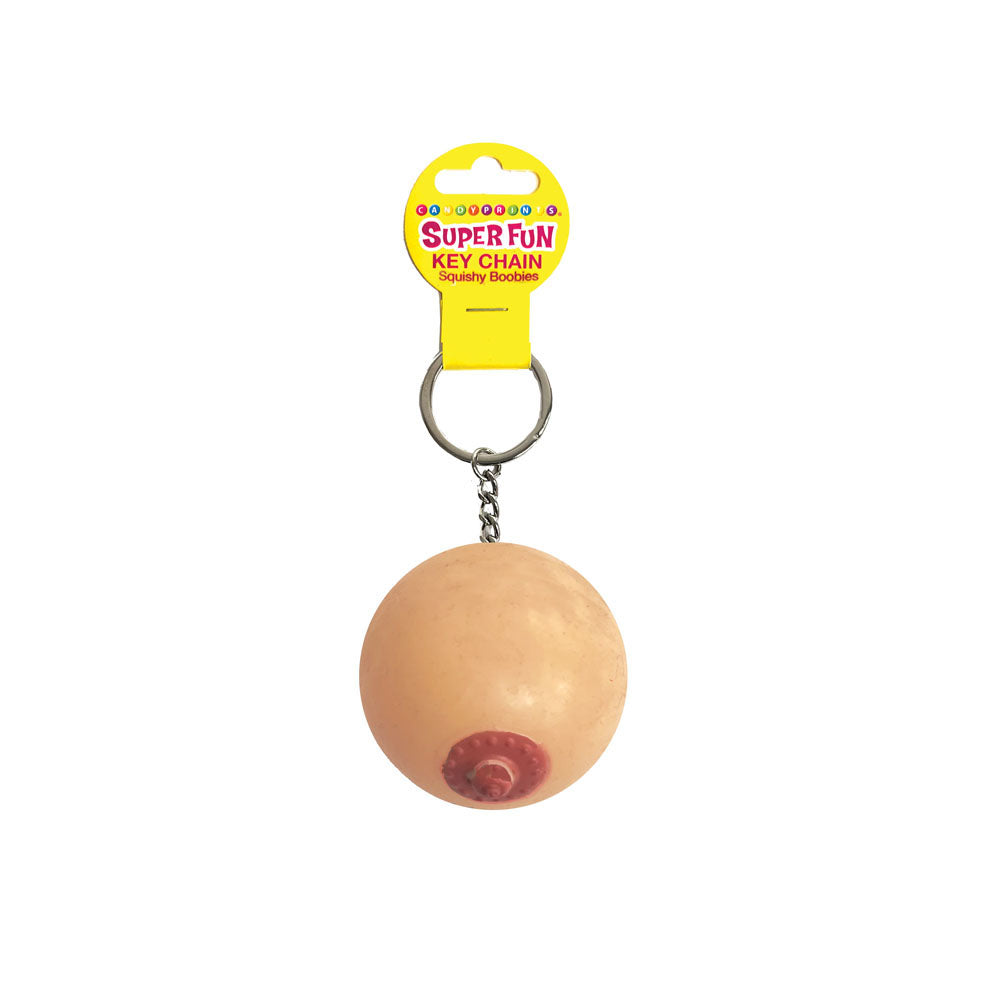 Super Fun Key Chain - Squishy Boob - Novelty Keychain