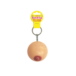 Super Fun Key Chain - Squishy Boob - Novelty Keychain