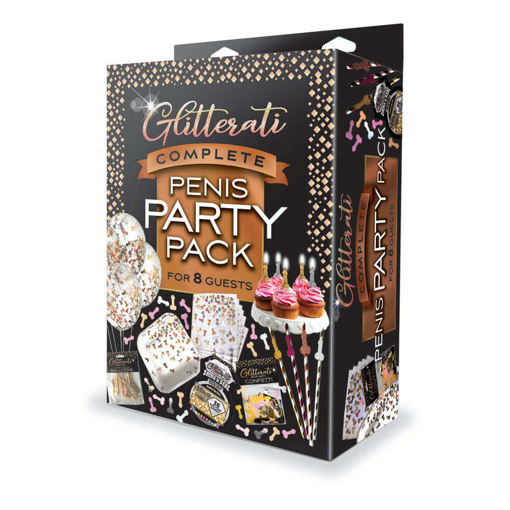 Glitterati Complete Penis Party Pack - Party Set for 8 People