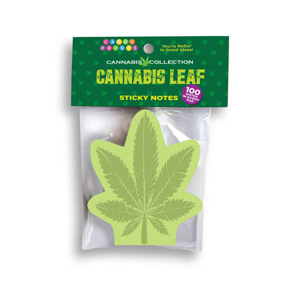 Cannabis Leaf Sticky Notes - Novelty Sticky Notes - 100 Pack