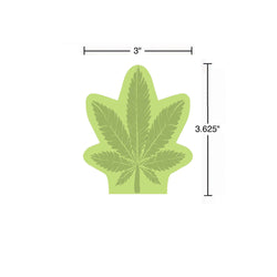 Cannabis Leaf Sticky Notes - Novelty Sticky Notes - 100 Pack