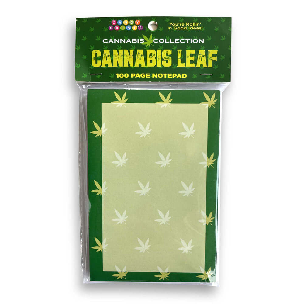 Cannabis Leaf Notepad - Novelty Notepad - 100 Pages