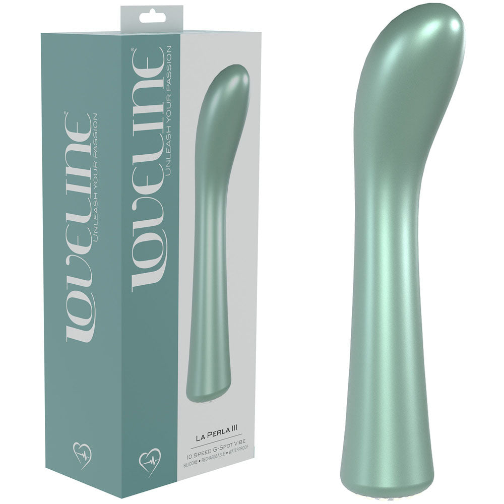 LOVELINE La Perla III Pearlescent Green 19.2 cm USB Rechargeable Vibrator