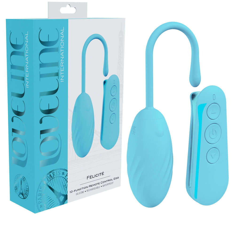 LOVELINE Felicite Blue USB Rechargeable Vibrating Egg with Wireless Remote
