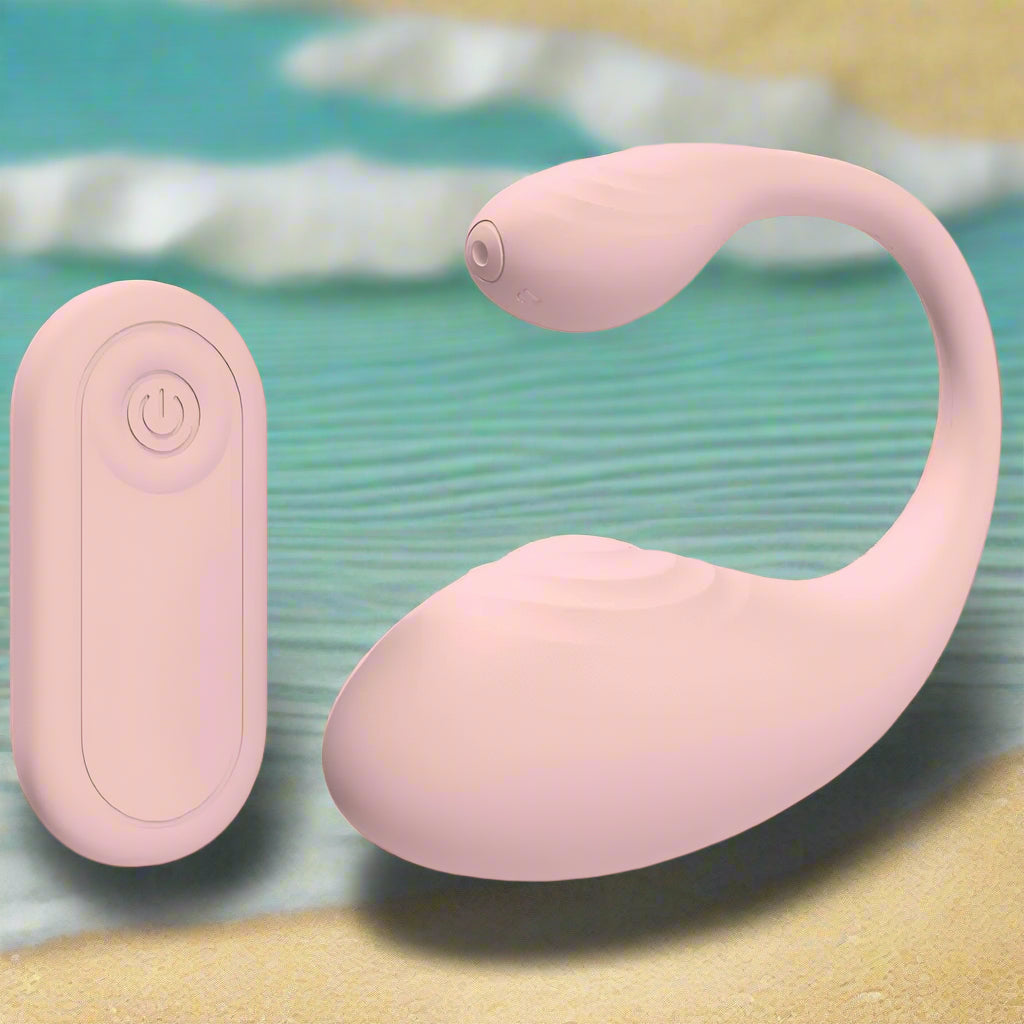 LOVELINE Wave - Pink USB Rechargeable C-Shaped Vibrator with Remote