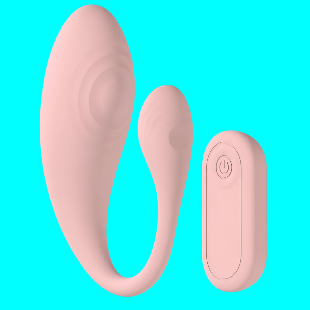 LOVELINE Wave - Pink USB Rechargeable C-Shaped Vibrator with Remote
