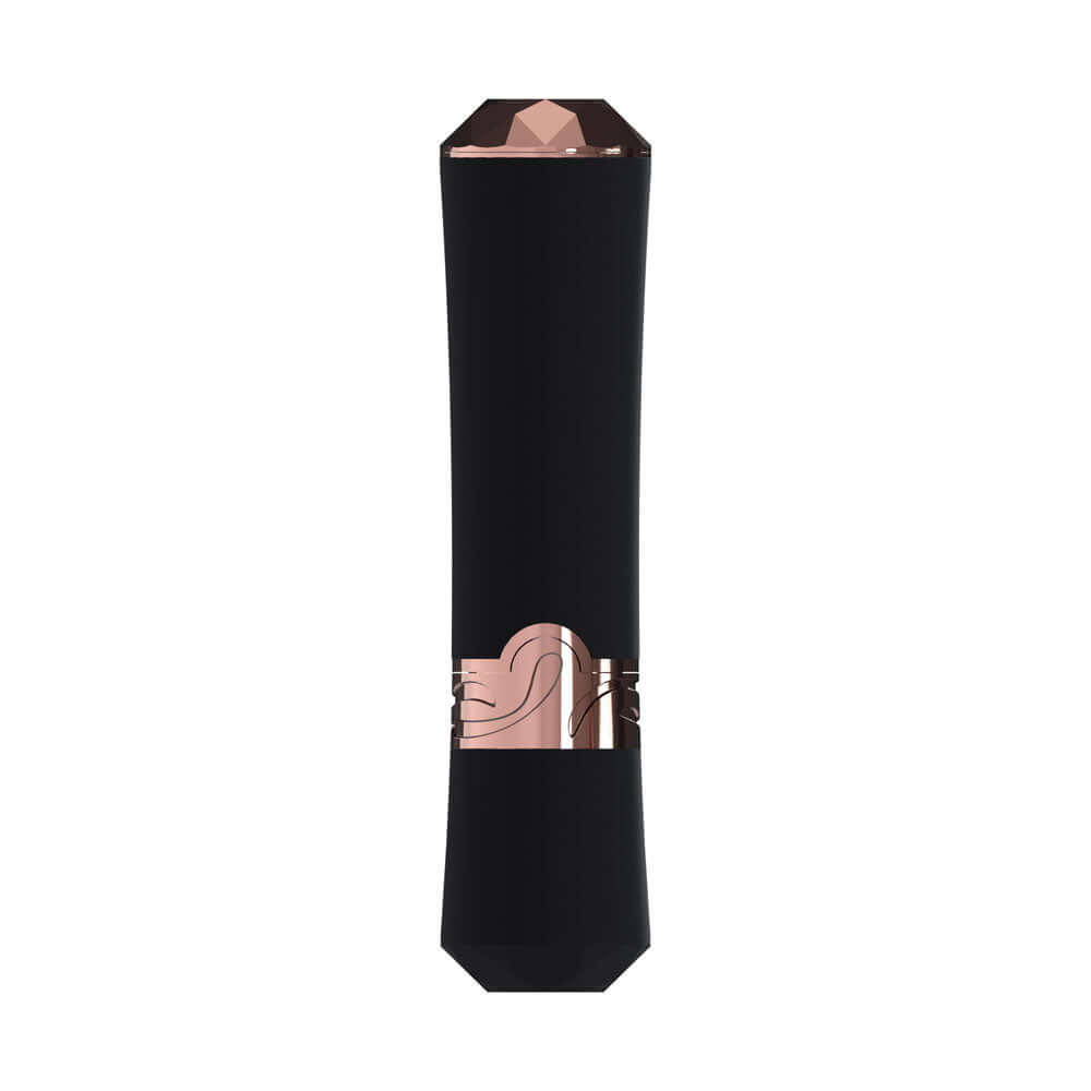 LOVELINE Dahlia - Black - Black/Red 12.5 cm USB Rechargeable Lipstick Vibrator