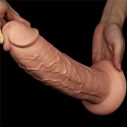 King Size 11'' Realistic Dildo - Flesh 28 cm Dong