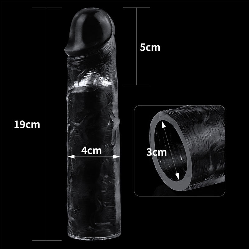 Flawless Penis Sleeve 2'' - Clear 5 cm Penis Extender Sleeve