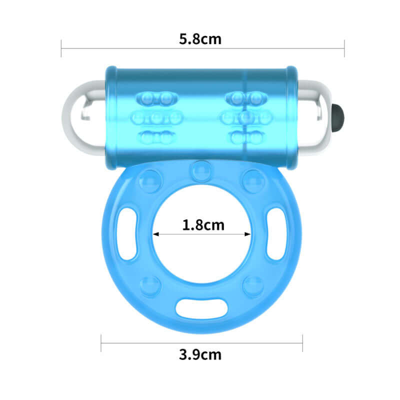 Lumino Play Vibrating Penis Ring - Glow in the Dark Blue Vibrating Cock Ring