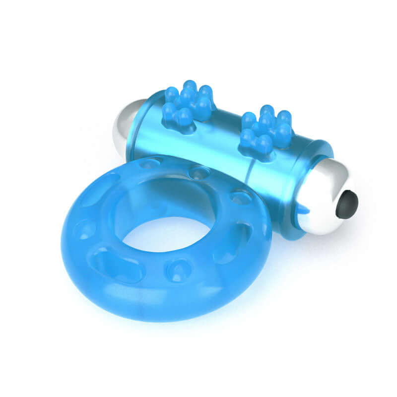 Lumino Play Vibrating Penis Ring - Glow in the Dark Blue Vibrating Cock Ring