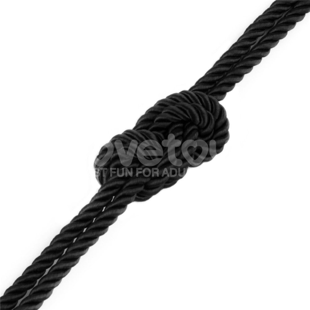 Rebellion Reign Silky Bondage Rope - Black 10 m