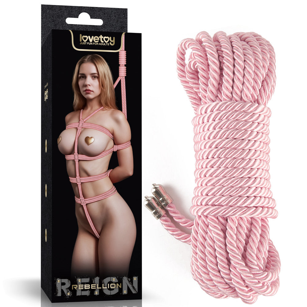 Rebellion Reign Silky Bondage Rope - Pink 10 metre length