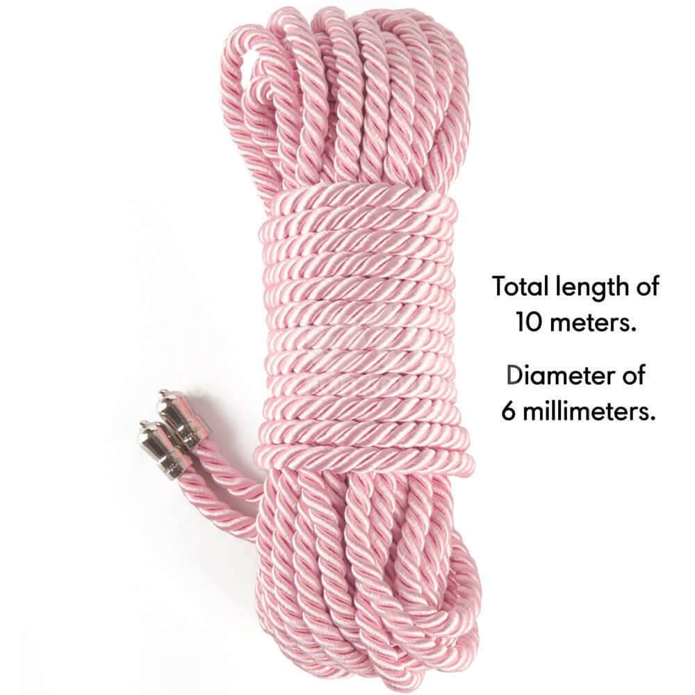 Pink Long Rope Rebellion Reign Silky Bondage Rope - Pink 10 m