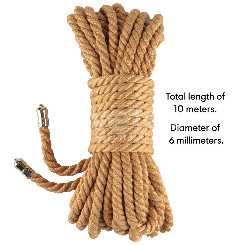 Rebellion Reign Bondage Rope - Natural 10 metre length