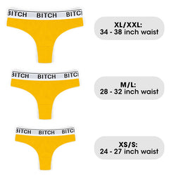 Ingen Bitch Vibrating Panties - Yellow Medium Size Rechargeable Vibrating Panties