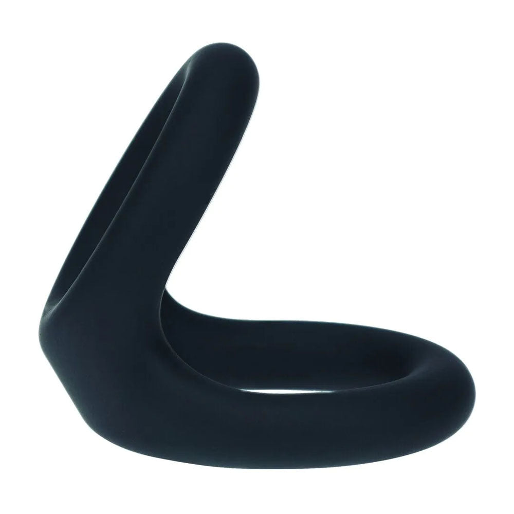 LEVELZ Double O Silicone Cock Ring - M - Black - Black Cock & Balls Rings