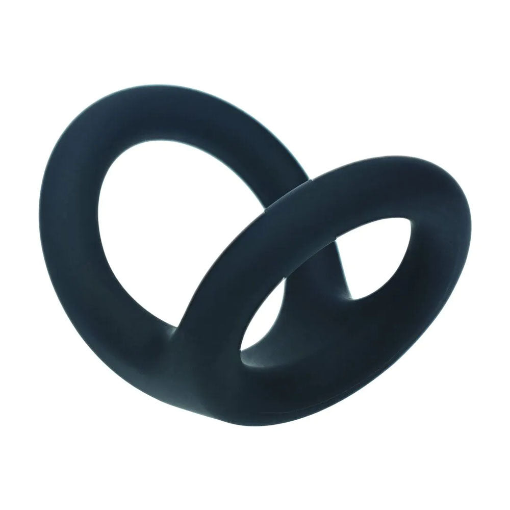 LEVELZ Double O Silicone Cock Ring - L - Black - Black Cock & Balls Rings