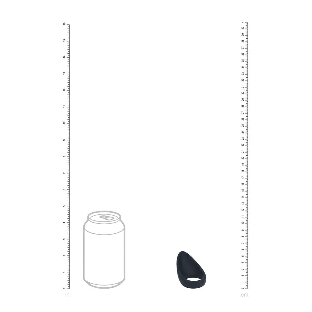 LEVELZ Teardrop Silicone Cock Ring - Black - Black Cock Ring