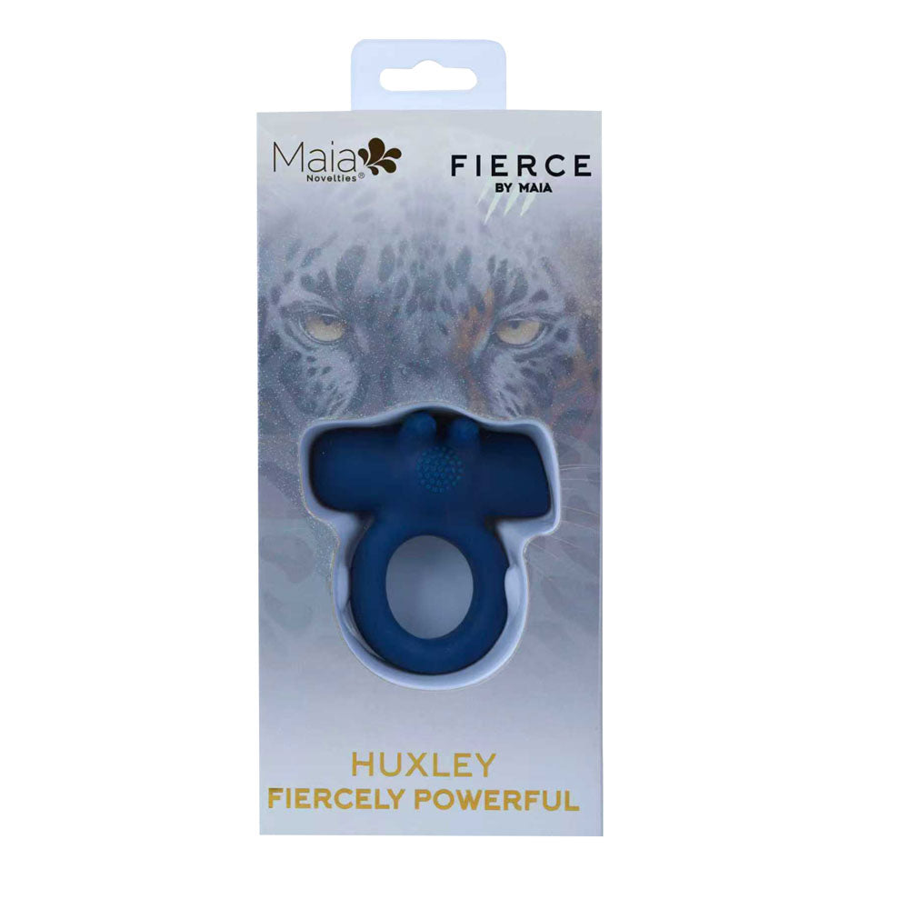 Maia HUXLEY - Blue - Blue USB Rechargeable Strong Vibrating Cock Ring