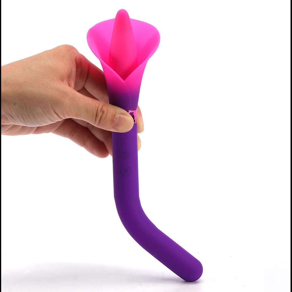 Maia VALA - Purple - Purple/Pink 22.2 cm USB Rechargeable Flower Vibrator