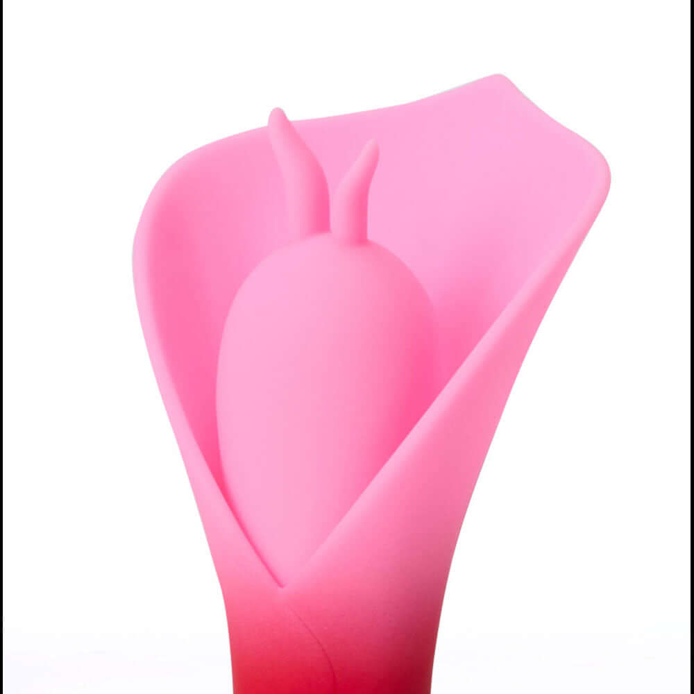 Maia MINA - Red - Red/Pink USB Rechargeable Fluttering Flower Stimulator