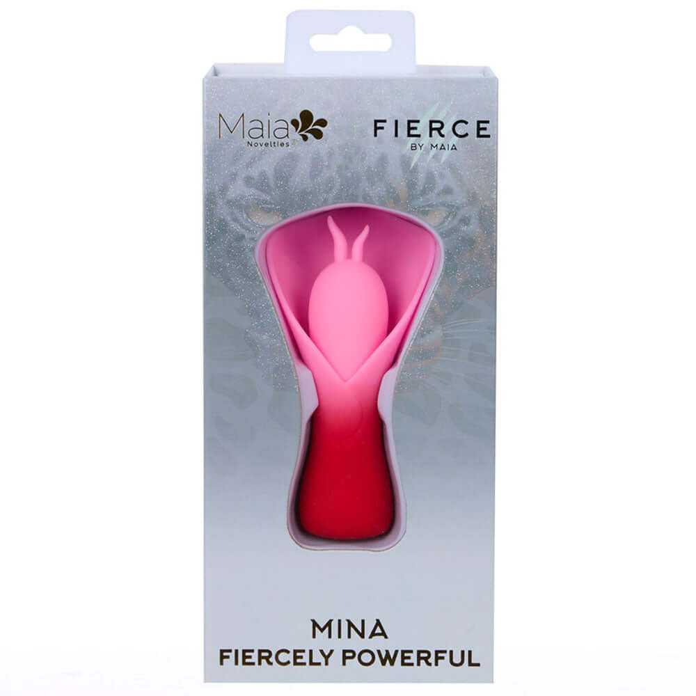 Maia MINA - Red - Red/Pink USB Rechargeable Fluttering Flower Stimulator