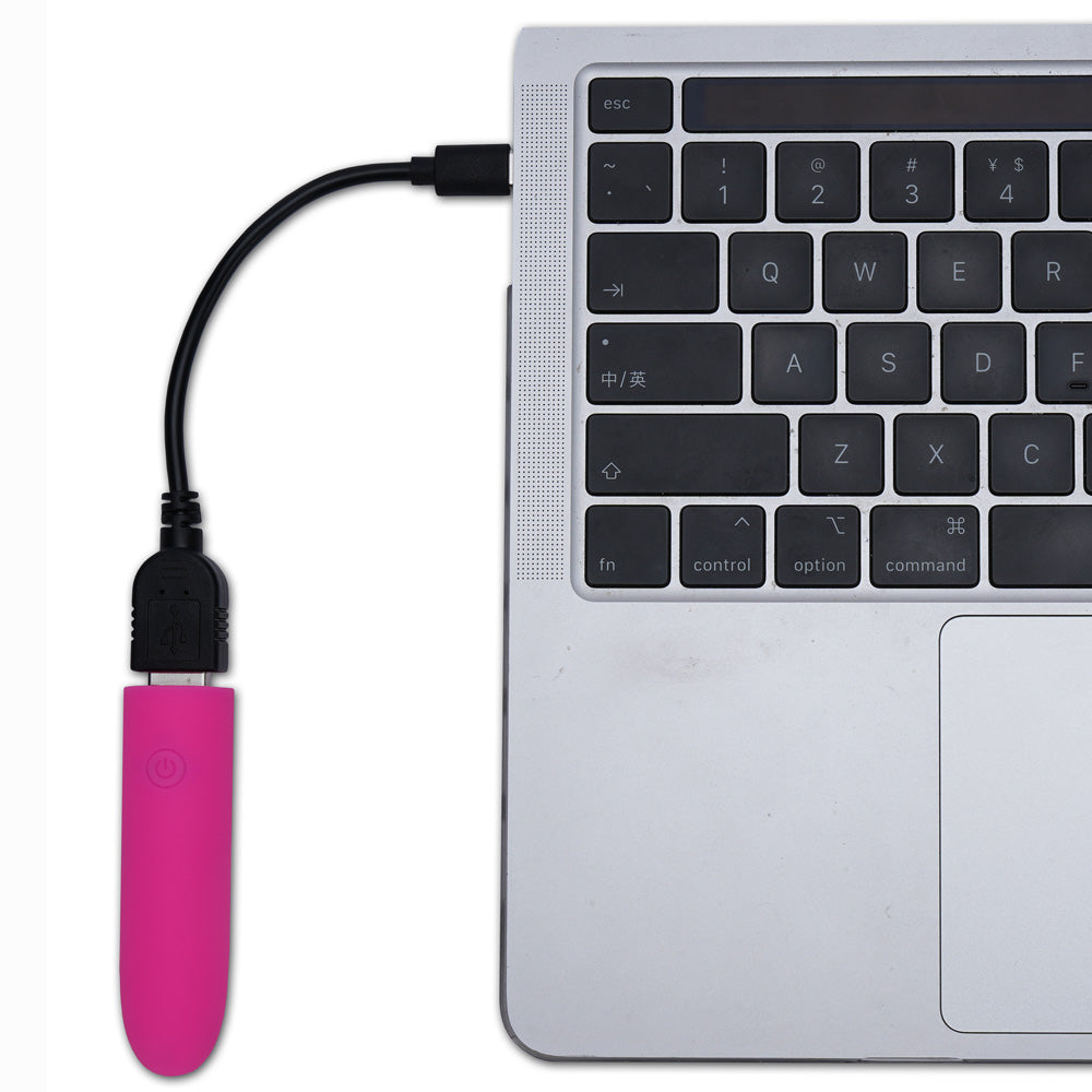 Maia VIBEDRIVE - Pink - Pink 10 cm USB Rechargeable Bullet with 16 GB Storage