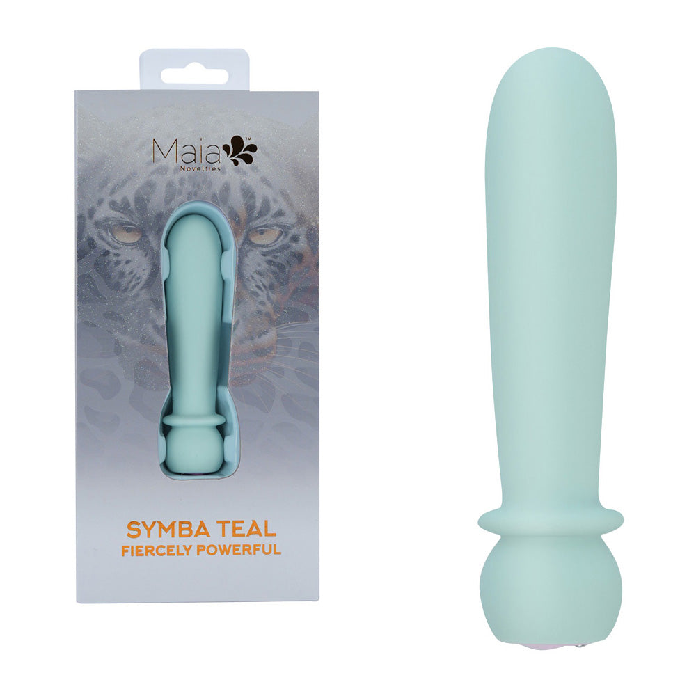 Maia SYMBA - Teal - Teal 10.8 cm USB Rechargeable Powerful Bullet