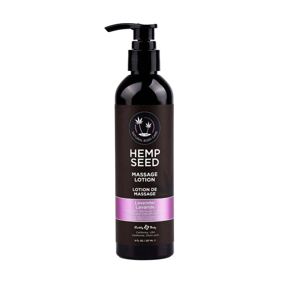 Hemp Seed Massage Lotion - Lavender Scented - 237 ml Bottle