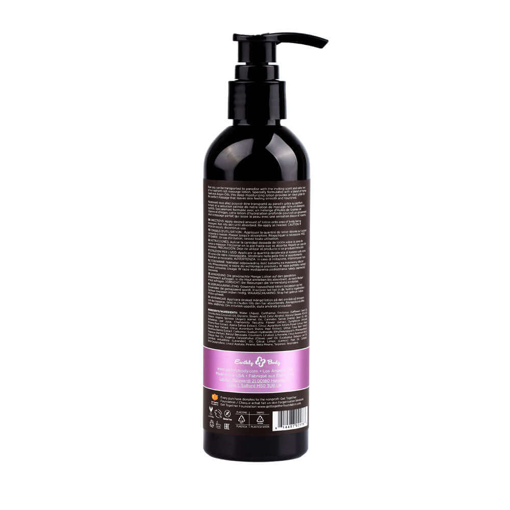 Hemp Seed Massage Lotion - Lavender Scented - 237 ml Bottle