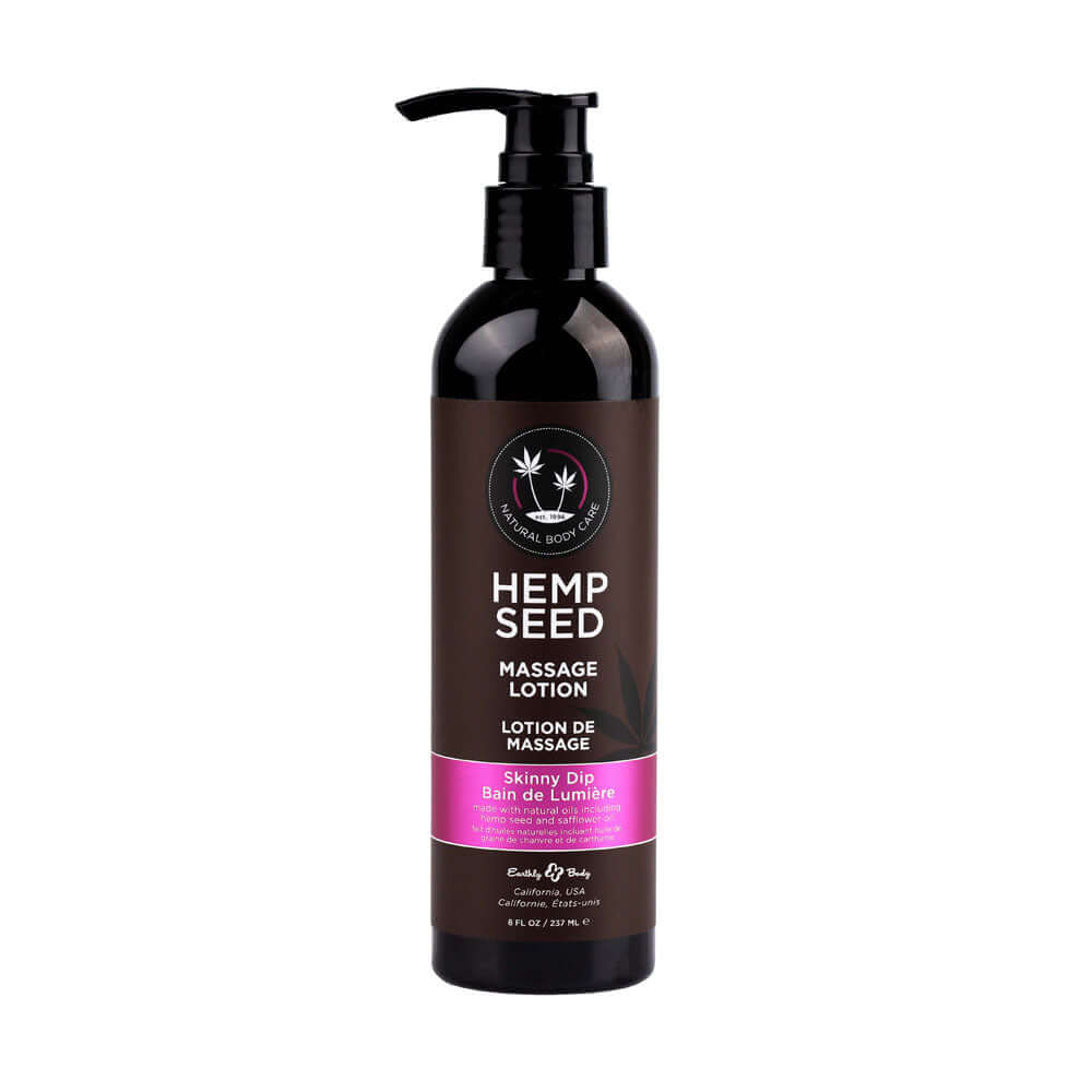 Hemp Seed Massage Lotion - Skinny Dip (Vanilla & Fairy Floss) Scented - 237 ml Bottle