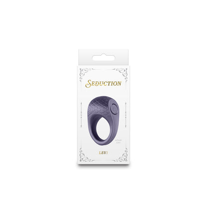 Seduction - Levi - Metallic Grey USB Rechargeable Vibrating Cock Ring