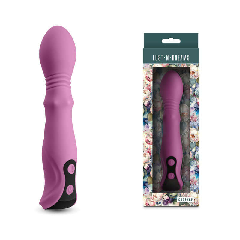 Lust-n-Dreams - Cadence - Blush - Purple 18.2 cm USB Rechargeable Thrusting & Sliding Vibrator