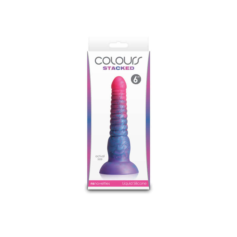 Colours Stacked - 6'' Dildo - Pink/Blue - Pink/Blue 16 cm Fantasy Dildo
