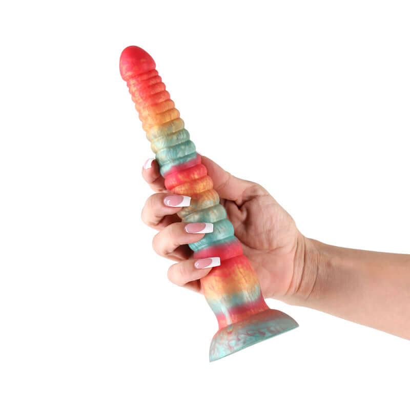 Colours Stacked - 9'' Dildo - Red/Gold - Red/Gold 23 cm Fantasy Dildo