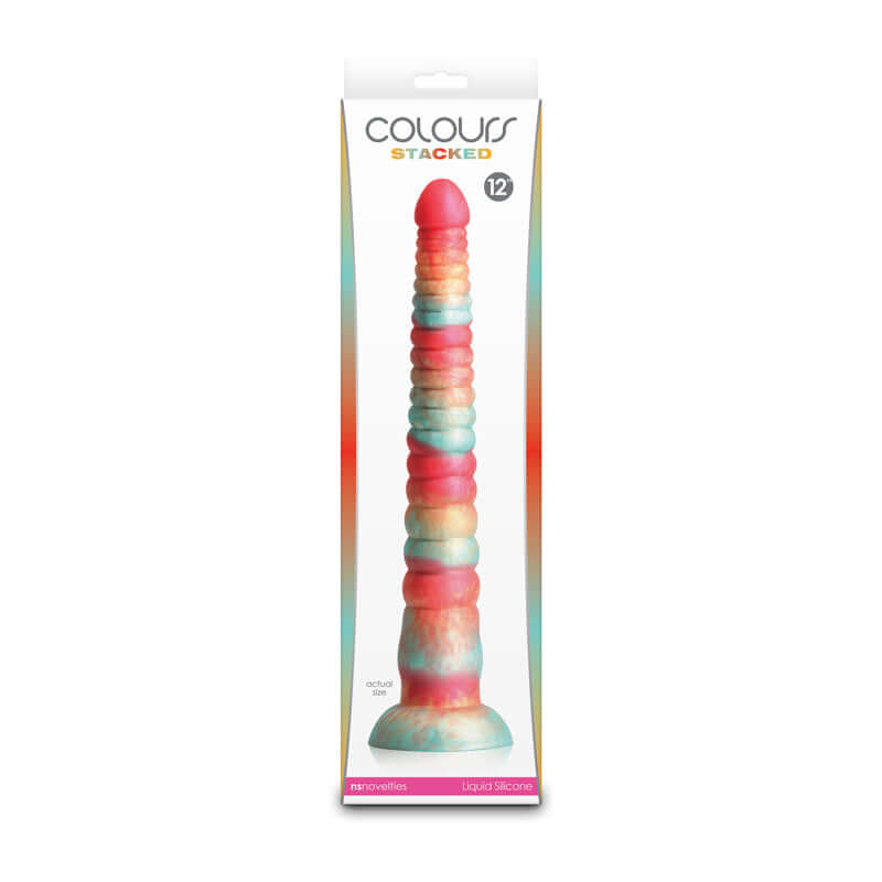 Colours Stacked - 12'' Dildo - Red/Gold - Red/Gold 30.6 cm Fantasy Dildo