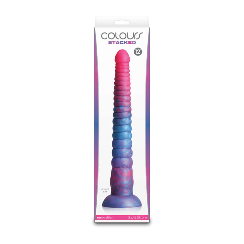 Colours Stacked - 12'' Dildo - Pink/Blue - Pink/Blue 30.6 cm Fantasy Dildo