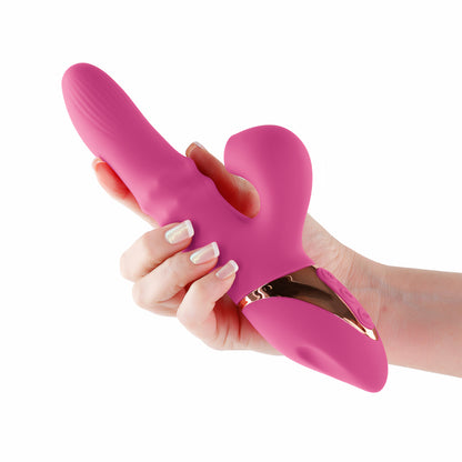 INYA Enamour - Pink 31.5 cm USB Rechargeable Vibrator with Air Pulse