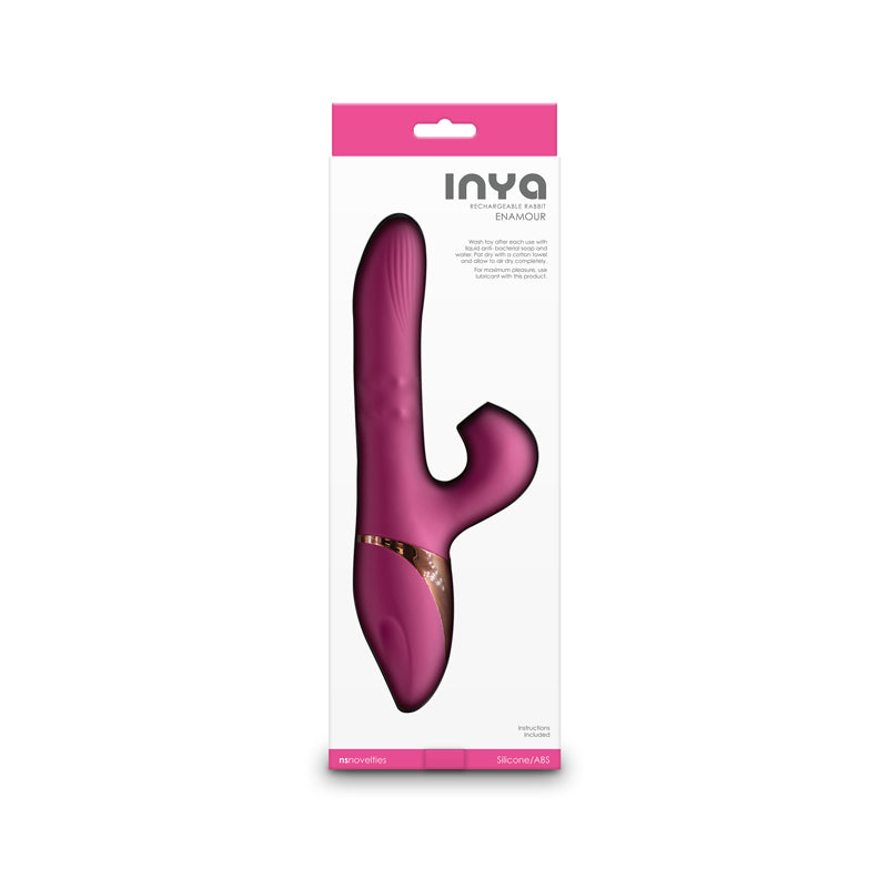 INYA Enamour - Pink 31.5 cm USB Rechargeable Vibrator with Air Pulse