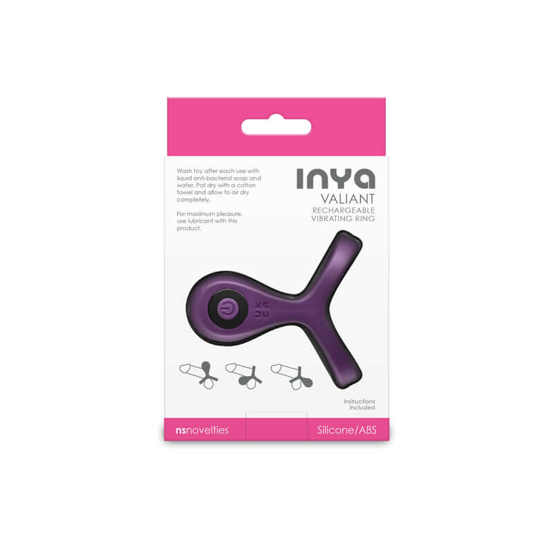 INYA Valiant - Berry - Purple USB Rechargeable Vibrating Cock Ring