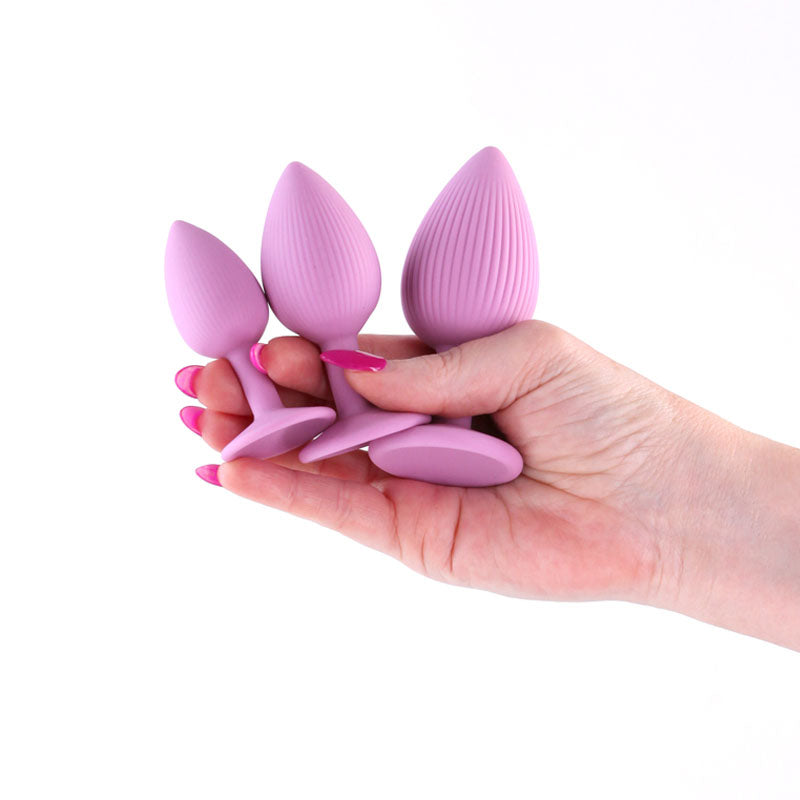 INYA Triple Ace Kit - Blush - Pink Butt Plugs - Set of 3 Sizes