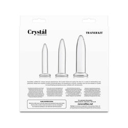 Crystal - 3pc Trainer Kit - Clear - Clear Glass Anal Plugs - Set of 3 Sizes