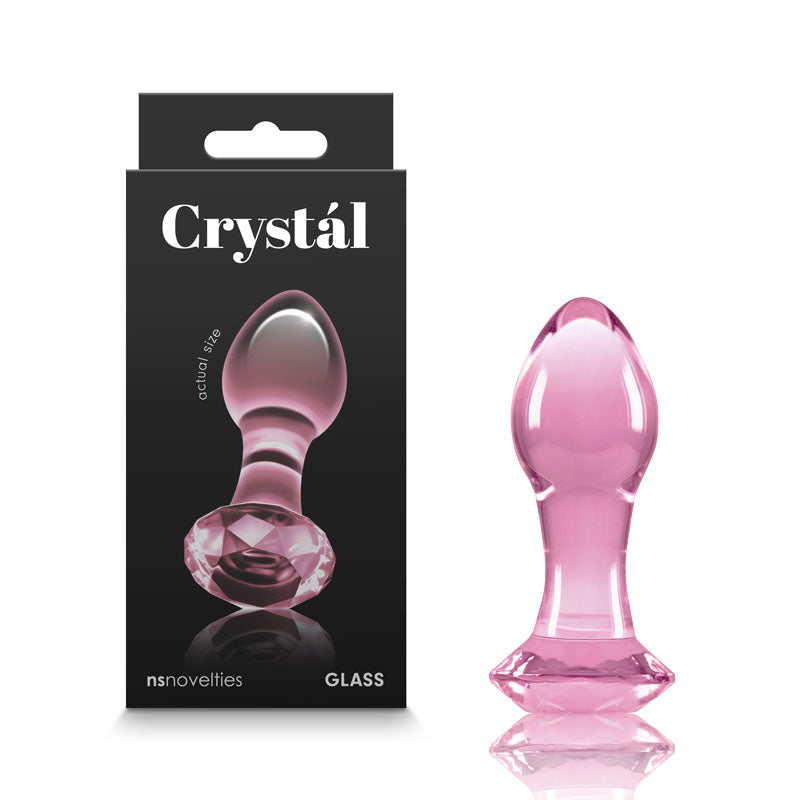 Crystal Gem Pink 9 cm Glass Butt Plug