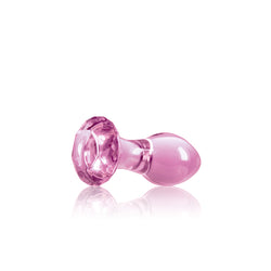 Crystal Gem Pink 9 cm Glass Butt Plug