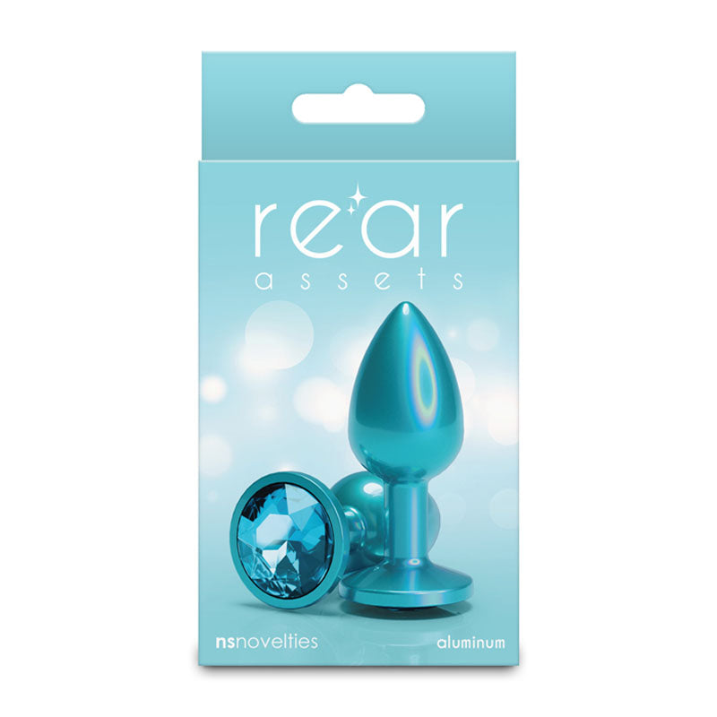 Rear Assets Iridescent - Small - Teal - Iridescent Teal 7.1 cm Small Butt Plug