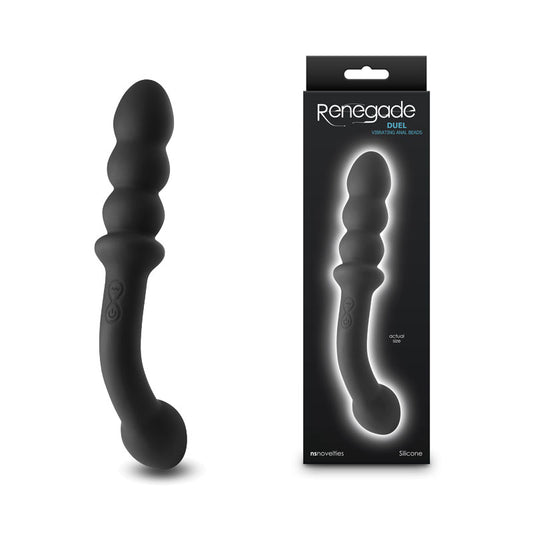Renegade Duel - Black 21.4 cm USB Rechargeable Vibrating Double Ended Anal Wand