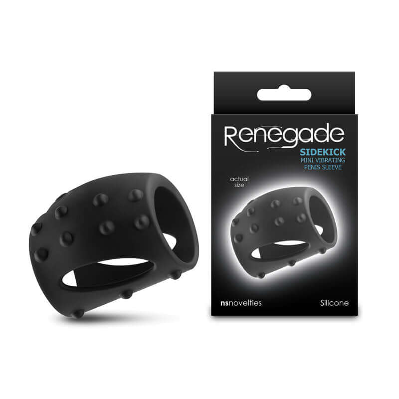 Renegade Sidekick - Black - Black USB Rechargeable Vibrating Penis Cage
